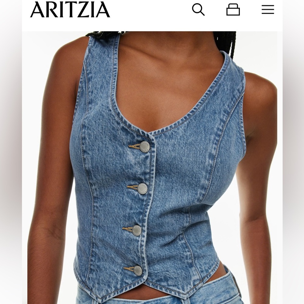 Denim Forum ‘90s Mia Denim Vest XXS